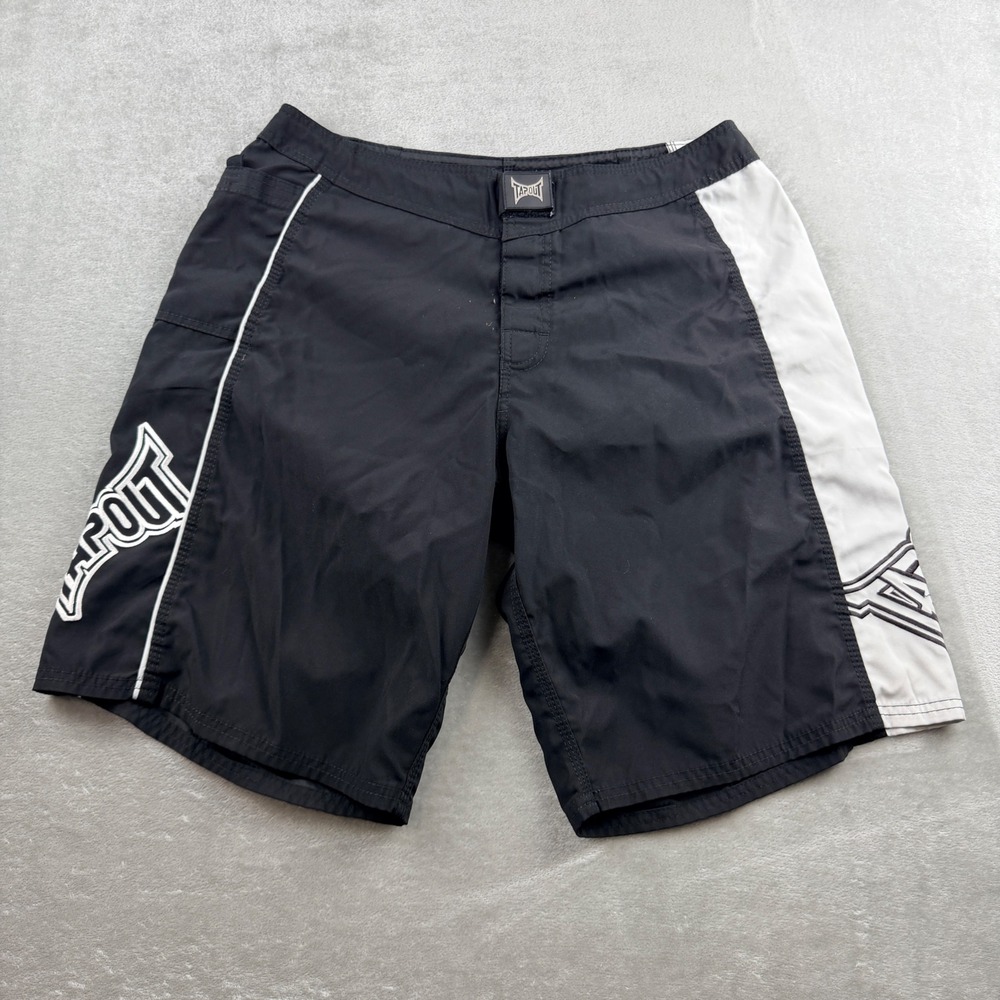 Tapout Men's Size 34 MMA Board Shorts Black White Y2K